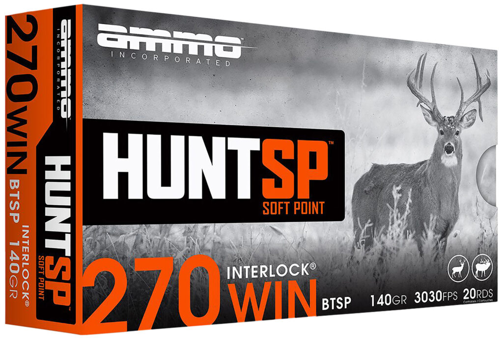 Ammo Inc 270W140SPA20 Hunt  270Win 140gr Soft Point 20 Per Box/10 Case