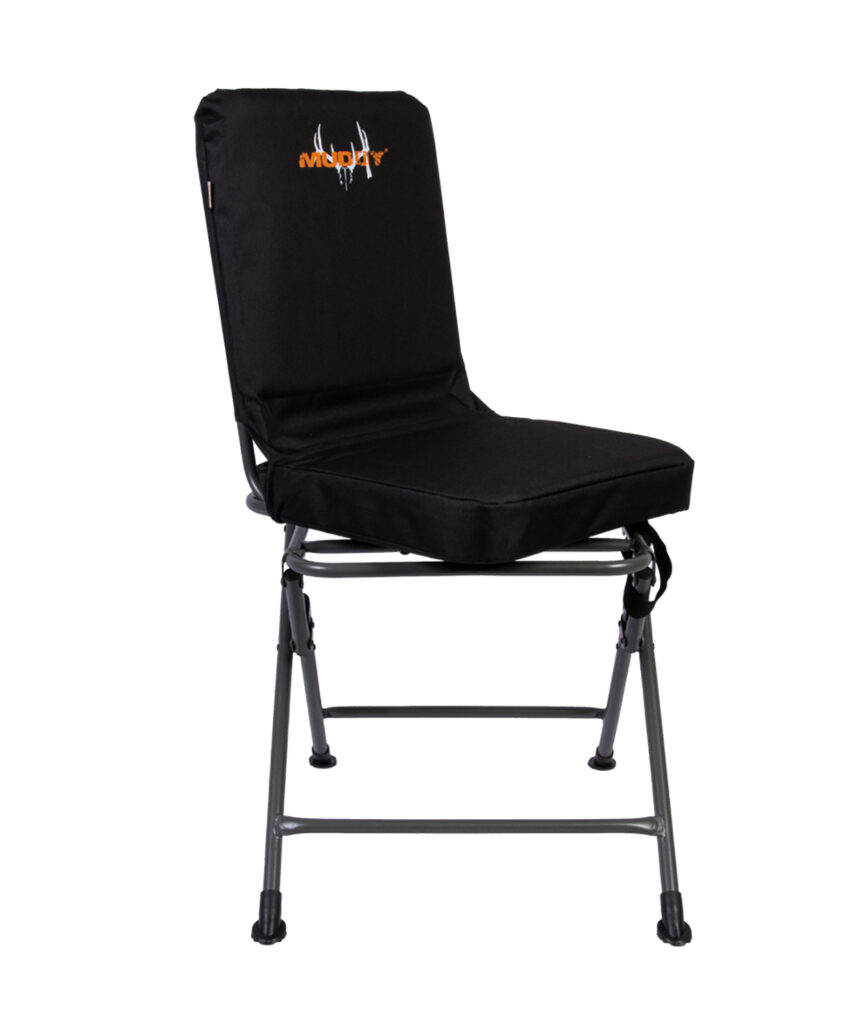 Muddy MUDPSCHR Padded Swivel Chair Black 300 Denier Polyester Fabric/ Polyethylene Foam Seat