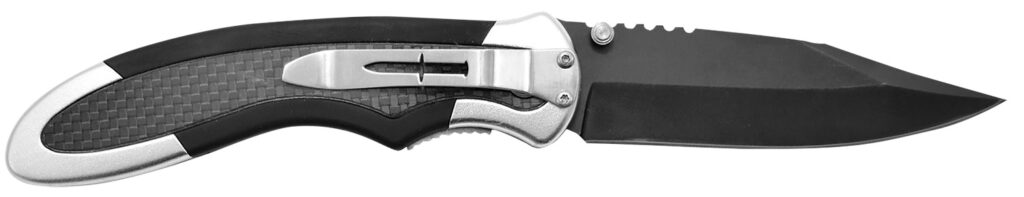 Camillus 19079 Chameleon  3.50" Folding Drop Point Plain Black Carbonitride Titanium AUS-8A SS Blade, Carbon Fiber/Aluminum Handle