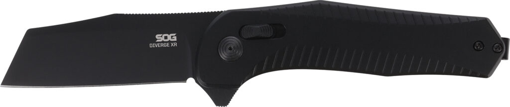 S.O.G SOG12020143 Diverge XR Folder 3" Folding EDC Plain Black PVD D2 Steel Blade, Black Scaled Aluminum Handle
