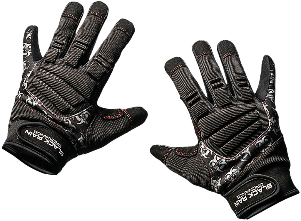 Black Rain Ordnance TACTGLOVEBLK/GRYL Tactical Gloves  Black/Gray Large Velcro