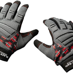 Black Rain Ordnance TACTGLOVEGRY/BLK/RDXL Tactical Gloves Black/Gray/Red XL Velcro
