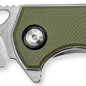 CobraTec Knives CTCLNHRBLK Wolverine 3.12" OTF Drop Point Plain Satin TiCN D2 Steel Blade, 4.25" Green Textured G10 Handle