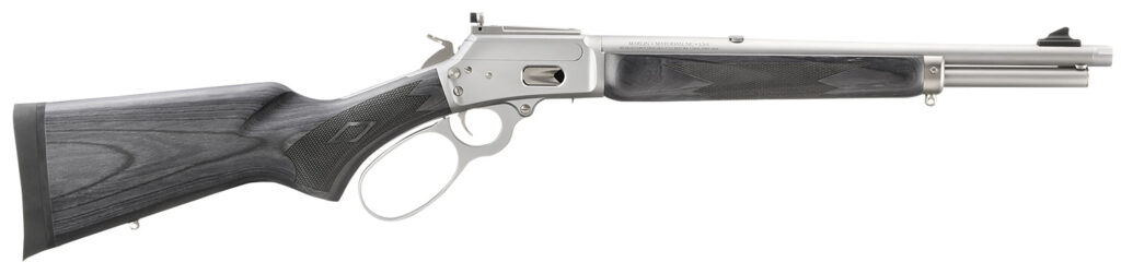 Marlin 1894 Trapper Full Size 44 Special/44 Rem Mag 8+1/9+1 16.10" Satin Threaded Barrel, Satin Stainless Steel Receiver, Fixed Black Laminate Stock