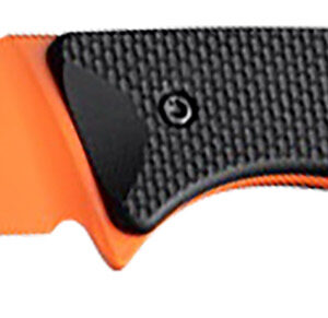 Hogue 35864 Extrak  3.30" Fixed Clip Point Plain Blaze Orange Cerakote CPM M4 Tool Steel Blade, Black Textured G10 Scales Handle