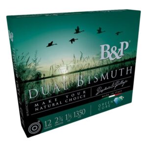 B&p Ammunition 12B5DB43 Dual Bismuth  12Gauge 2.75" 1 1/5oz Bismuth 3/4Shot 10 Per Box/10 Case