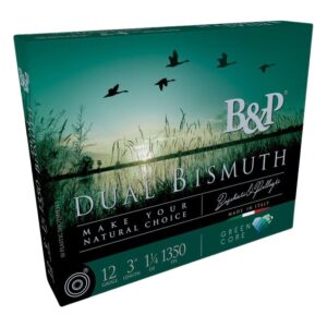 B&p Ammunition 12B4DB43 Dual Bismuth  12Gauge 3" 1 1/4oz Bismuth 3/4Shot 10 Per Box/10 Case