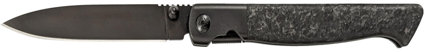 Cold Steel CSFL39SDP Spectre 3.80" Folding Drop Point Plain Black Matte PVD CPM 20V SS Blade, Forged Carbon Fiber Handle