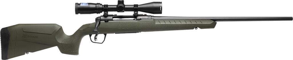 Savage Arms 32157 Axis 2 XP Combo Full Size 25-06 Rem 4+1 22" Black Sporter Barrel, Black Carbon Steel Receiver Drilled & Tapped, OD Green Fixed Synthetic Stock, Weaver 3-9x40mm Scope, Right Hand