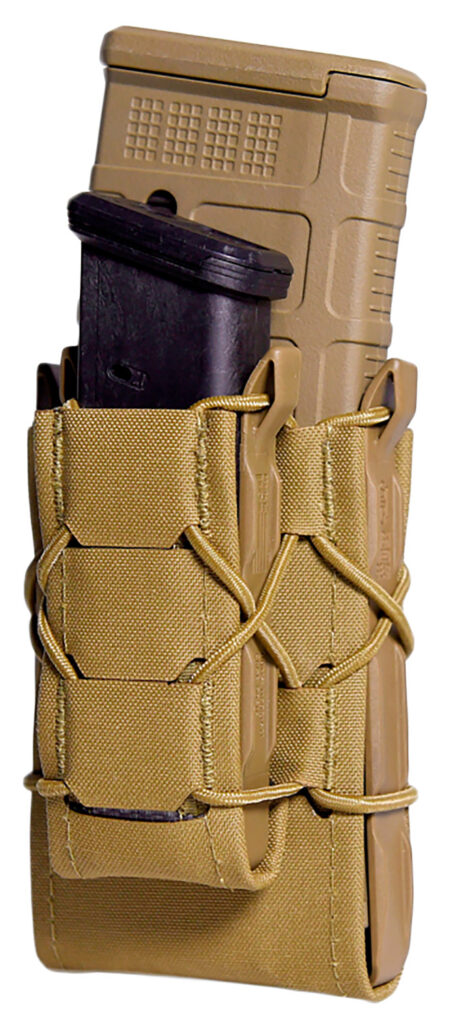 High Speed Gear 24DD00CB TACO Gen 2 Double Decker Coyote Brown Nylon Laminate MOLLE Mount Pistol/Rifle