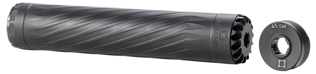 Anechoic X45LB Anechox 45L 45CAl/458WinMag Black Stainless Steel/Titanium 1 3/8"x24 w/ 5/8"x24 DTA