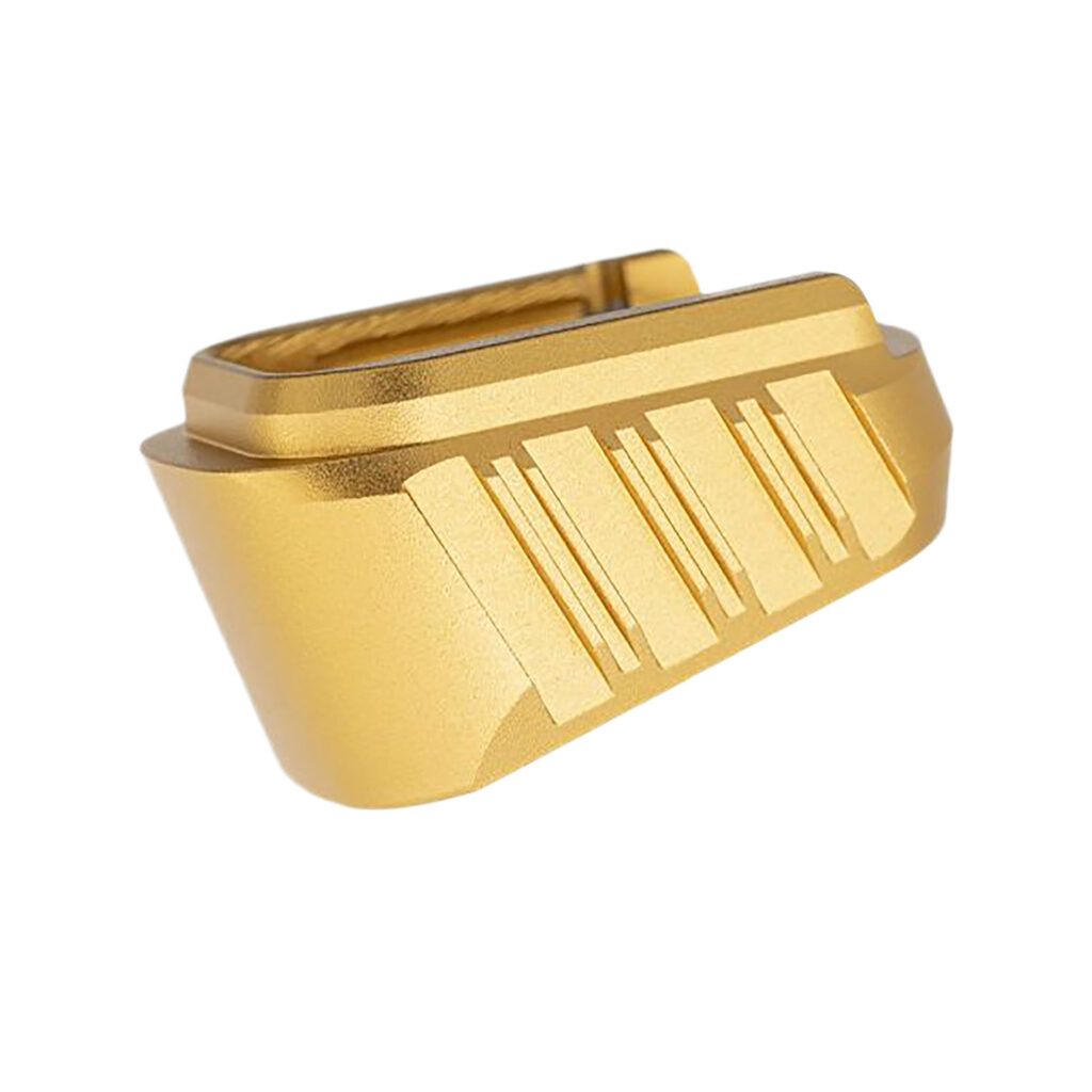 Tyrant CNC TDHCATMAGEX3GOLD Hellcat Magazine Extension Fits Springfield Hellcat Pro Gold 7000 Series Aluminum