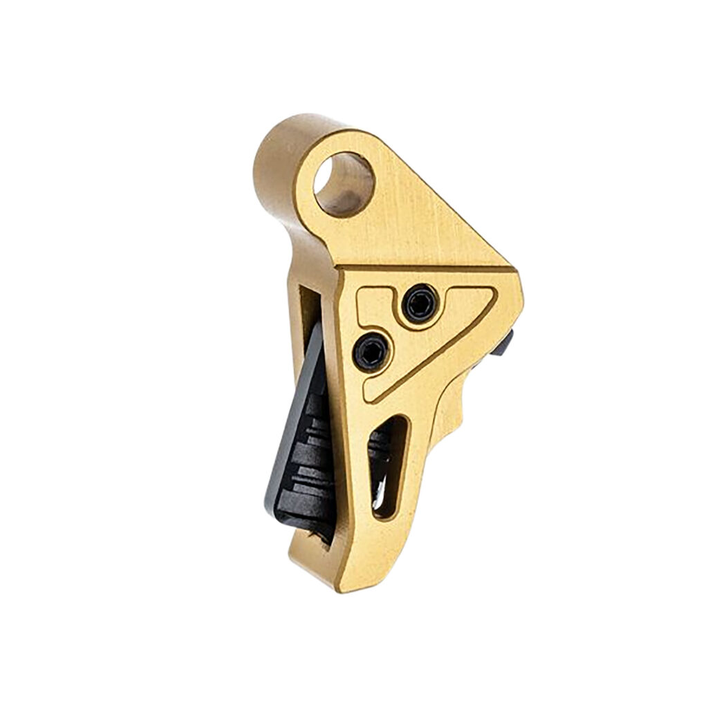 Tyrant CNC TDHCATTRIGGOLD/BLK Trigger/Shoe Gold/Black Fits Springfield Hellcat Pro