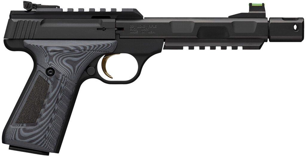 Browning 051597490 Buck Mark Contour Pro 22 LR 10+1 5.90" Matte Black Gray/Black G-10 Grip
