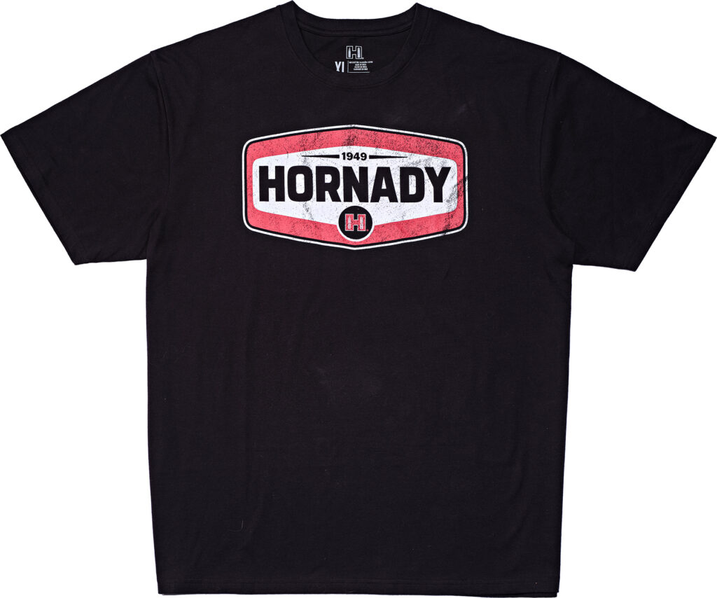 Hornady 99607L Hornady T-Shirt Black Cotton Short Sleeve Large