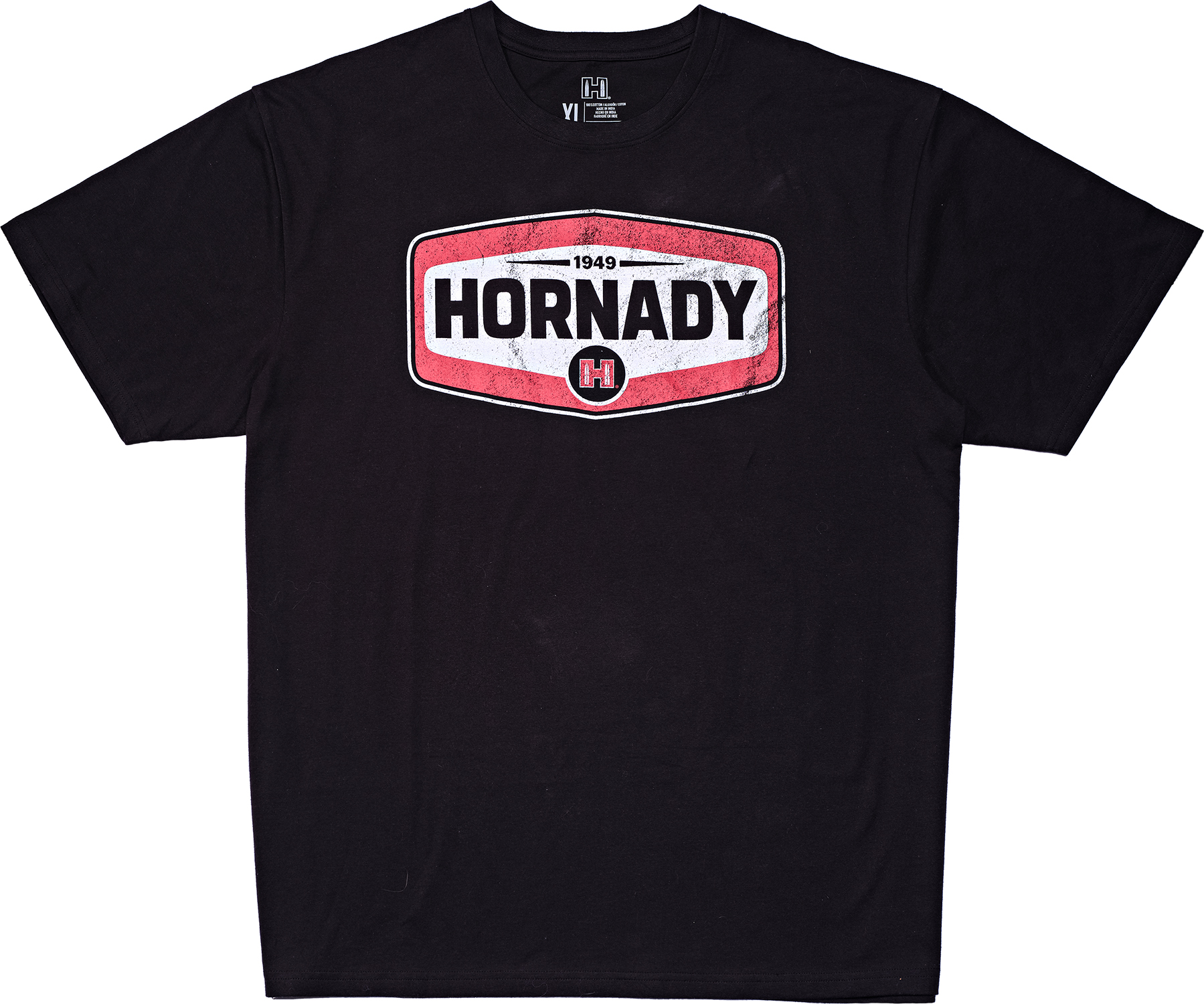 Hornady 99607L Hornady T-Shirt Black Cotton Short Sleeve Large