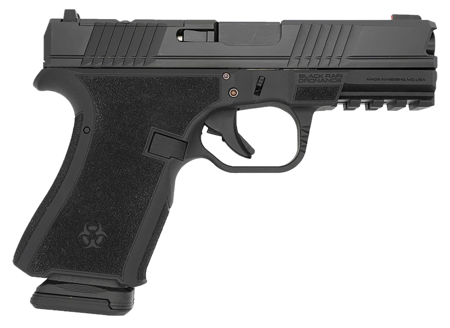 Black Rain Ordnance FL9MMBLK Compact Frame 9mm 15+1 4" Stainless Steel Slide