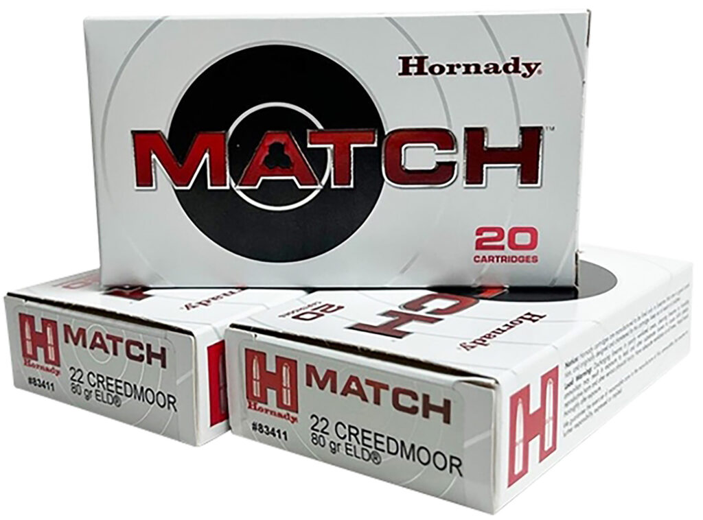 Hornady 83411 Match  22Creedmoor 80gr Extremely Low Drag-Match 20 Per Box/10 Case