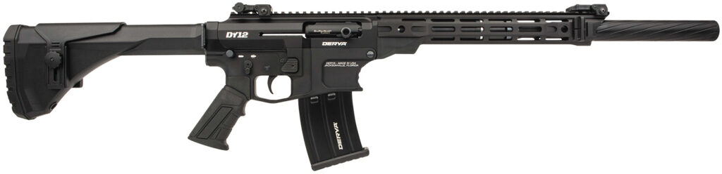 Derya Firearms DY1220CAUS DY12 12 Gauge Semi-Auto 5+1 20" Threaded Barrel 7075-T6 Aluminum Receiver Mil-Spec Pistol Grip
