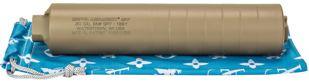 Griffin Armament GAGP7FDE-W GP7 Direct Thread Suppressor 7.62mm 1.50" FDE 17-4 PH Stainless Steel 5/8"x24