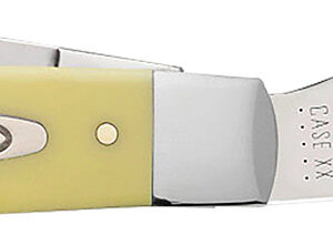 Case 00203 Stockman Large Folding Clip Point/Spey Plain Tumble Polish Carbon Steel Blade/Smooth Yellow Synthetic Handle