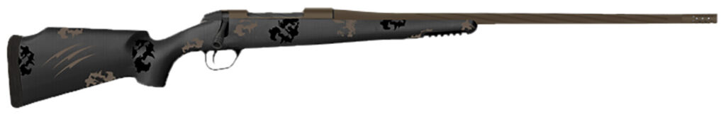 Fierce Firearms TWTROG7PRC22BT Twisted TI Rogue 7mm PRC 22" Black Cerakote Steel Threaded Barrel, Black Cerakote Drilled & Tapped Titanium Receiver, LR Negative Comb Trophy Camo Carbon Fiber Stock