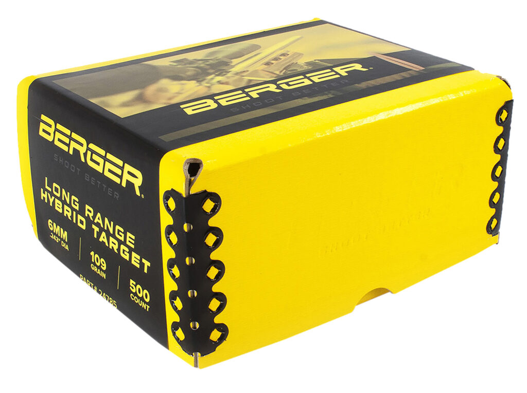 Berger Bullets 24785   6mm 109gr Long Range Hybrid Target 500/Box