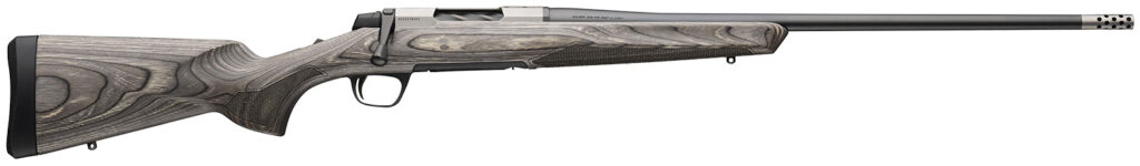 Browning 036092211 X-Bolt 2 Hunter Full Size 243 Win 4+1 22"  Matte Blued Threaded Sporter Barrel, Drilled & Tapped Stainless Steel Receiver, Fixed Gray Laminate Stock, Radial Muzzle Brake