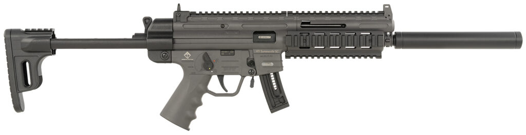 ATI GERGGSG1610S GSG-16  22LR 10+1 16.25" Black Non-Threaded Barrel, Smoke Gray Picatinny Rail Polymer Receiver, M-LOK Handguards, Collapsible w/Storage Compartment Black Synthetic Stock, Smoke Gray P