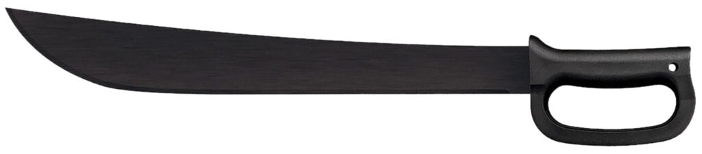 Cold Steel CS97AD18S Latin D-Guard Black Matte Baked-On Anti Rust 65Mn Carbon Steel Blade, Black Polypropylene Handle, 23.63" Long Includes Sheath