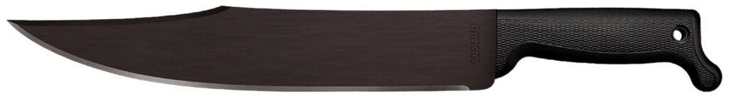 Cold Steel CS97BWM12S Bowie 12" Black Matte Baked-On Anti Rust 65Mn Carbon Steel Blade, Black Polypropylene Handle, 17.63" Long, Includes Sheath