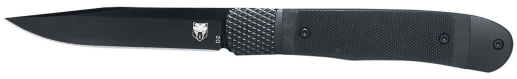 CobraTec Knives CTTHRG10BKO Trapper Small 3.13" Folding Plain 154CM SS Blade, 4.25" Black G10 Handle