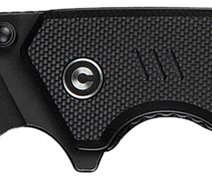 Civivi Knives C24012-1 Merit 3.28" Folding Drop Point Plain Black Stonewashed 14C28N Steel Blade, Black Textured G10 Handle