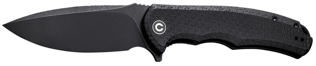 Civivi Knives C803G Praxis 3.75" Folding Plain Black Stonewashed 9Cr18MoV SS Blade, Black Textured Micarta Handle