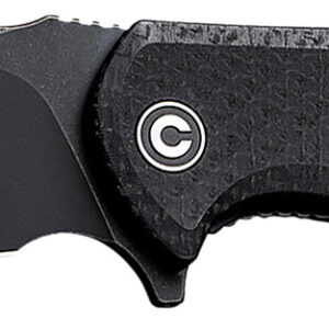 Civivi Knives C803G Praxis 3.75" Folding Plain Black Stonewashed 9Cr18MoV SS Blade, Black Textured Micarta Handle