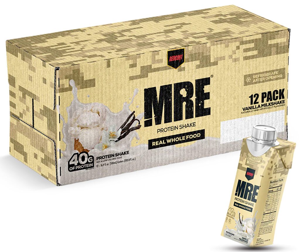 Redcon1 RC1MRERTDVM12 MRE Ready to Drink Vanilla Milkshake 14 oz, 12pk