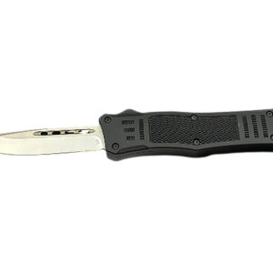 Steel River Knives MT616BULD2DP MT616 Ultralight Mini 2.75" OTF Drop Point Plain Polished D2 Steel Blade, 4.25" Black Aluminum Handle