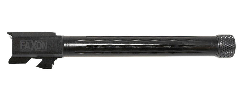 Faxon Firearms GB910N34LGQT Match Series  9mm Luger 5.75" Fluted Threaded Black Nitride Stainless Steel, Fits Glock 34 Gen2-4