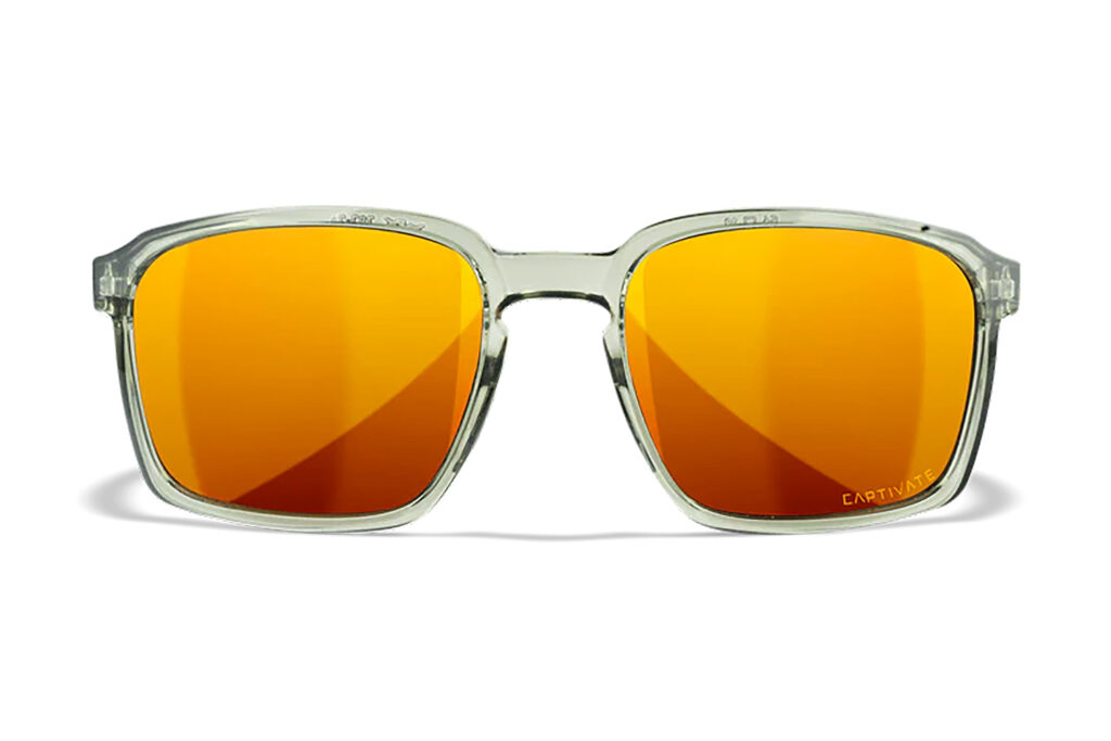 Wiley X AC6ALF04 Alfa M/L Bronze Mirror Lens Polycarbonate Gloss Crystal Light Olive Frame