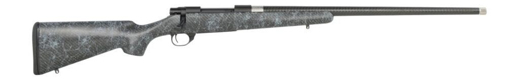 Howa HCE65PRCGW 1500 Carbon Elevate 6.5 PRC 4+1 24" Wrapped Carbon Fiber Threaded Barrel, Blued Drilled & Tapped Steel Receiver, Fixed Stocky's Black w/Gray Webbing Carbon Fiber Stock, Right Hand