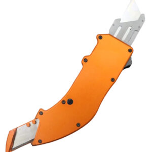 Templar Knife Squire Utility OTF Razor Plain Orange Anodized 5.38" Aluminum Handle