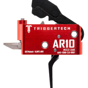 TriggerTech ARTTRB14NNF Diamond Black/Red Straight Fits AR-10