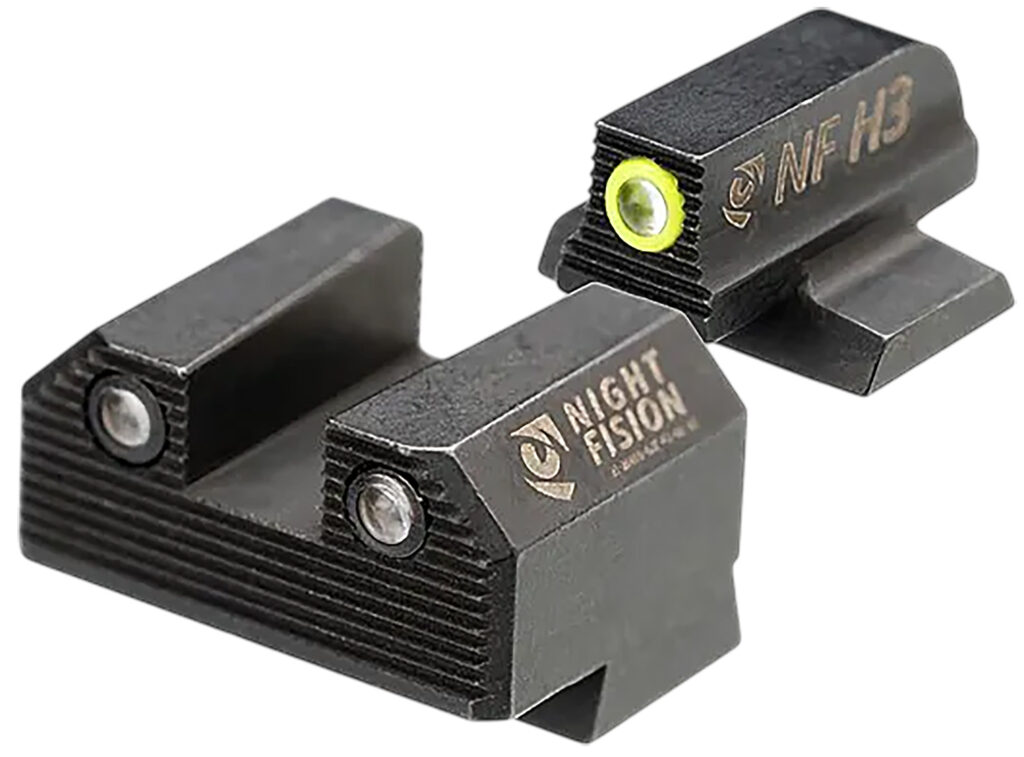 Night Fision CNK029187250YGZG Mete SF Stealth Yellow Tritium Rear Black Frame Fits Canik