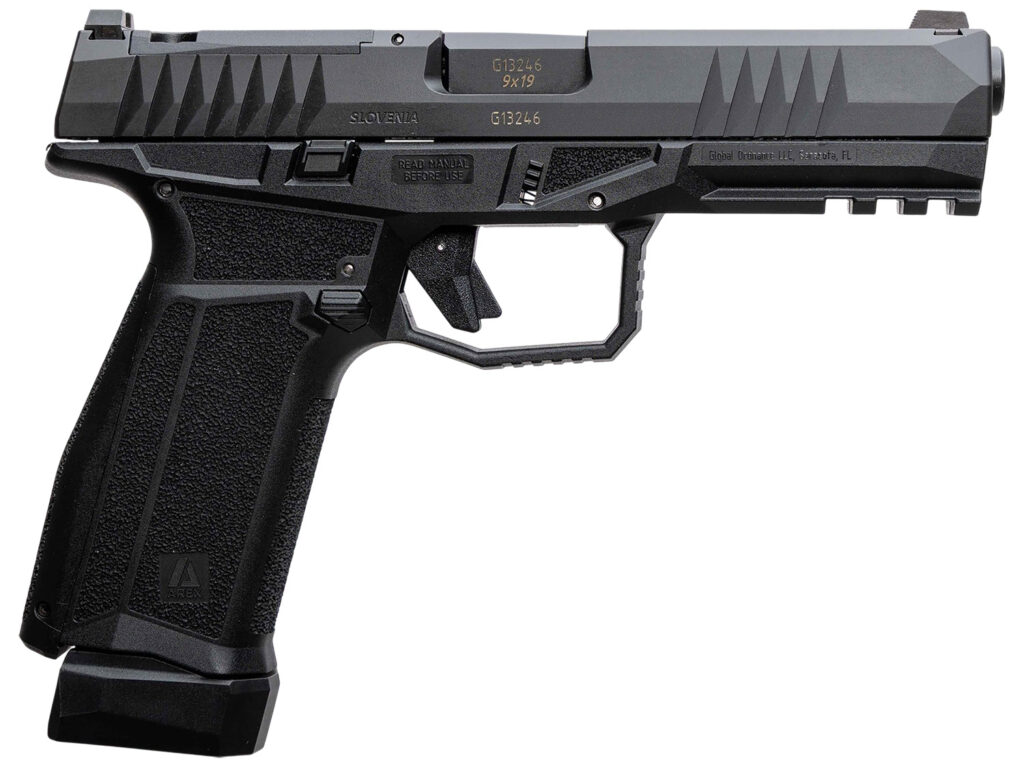 AREX 815537023893 Delta L Gen2 9mm Luger 17+1 4.50" Black Barrel, Black Nitride Optic Cut/Serrated Slide, Black Frame, Ambidextrous
