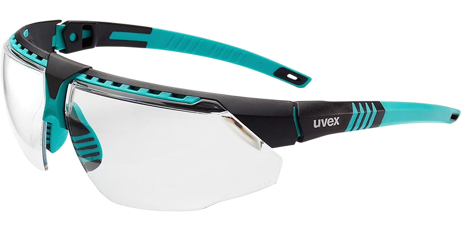 Howard Leight S2880HS Uvex Avatar Clear Lens Hydro Shield/Anti-Fog Teal/Black Frame