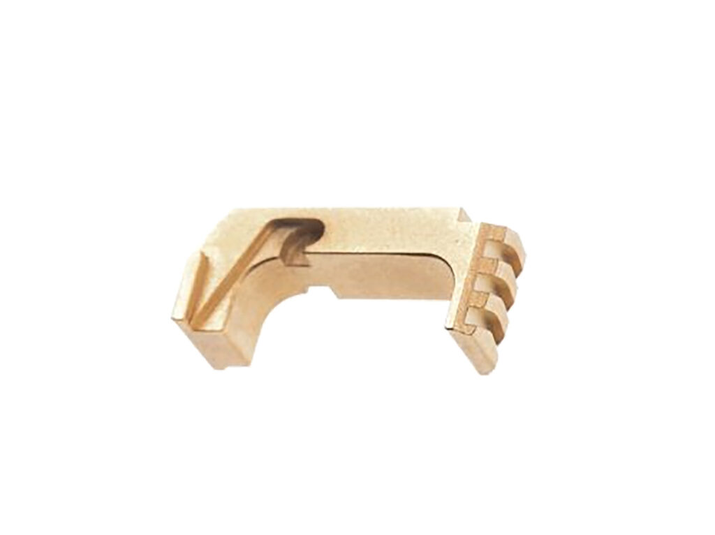 Tyrant CNC TD43X48ESTEELGOLD Extended Magazine Release Glock 43x/48 Gold Aluminum/Steel