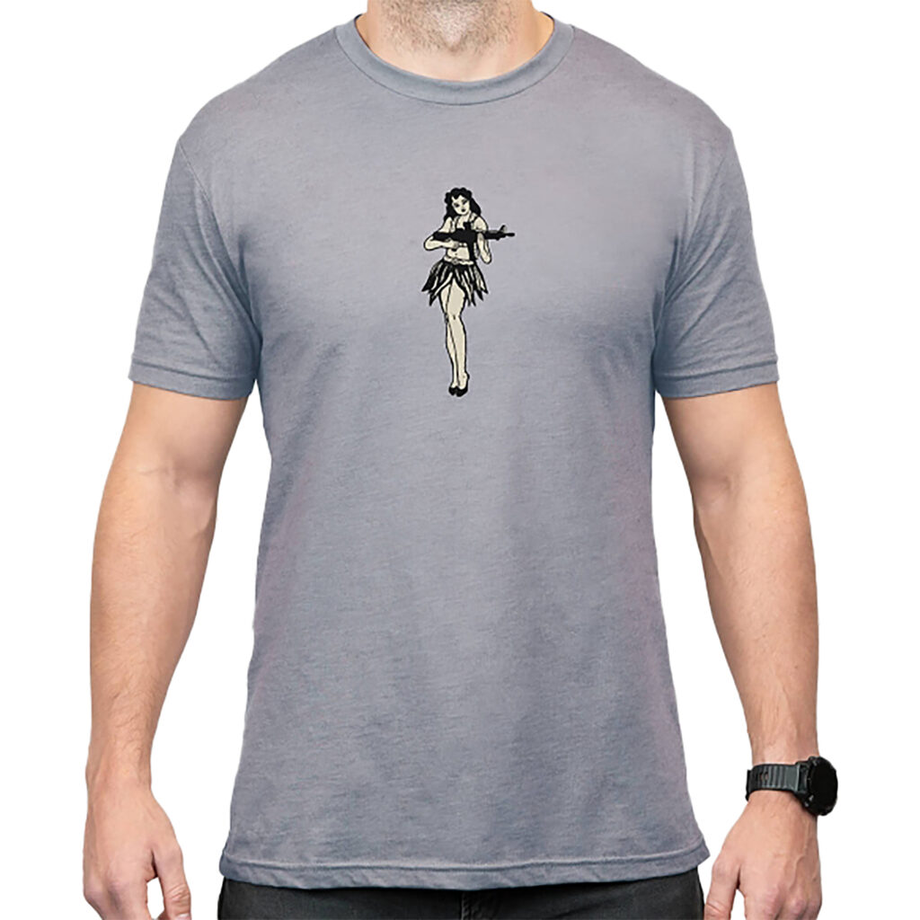 Magpul MAG1117-041  Hula Girl Grey Cotton/Polyester Short Sleeve Medium