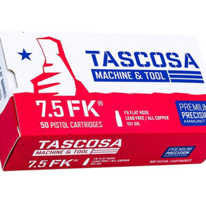 Tascosa Machine and Tool TMTAMMOF9 7.5FK 101gr Flat Nose 50 Per Box/12 Case