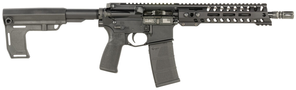 Patriot Ordnance Factory 2172 P15 Constable 5.56 NATO 30+1 10.50" M-LOK Handguard, Black Anodized Aluminum Receiver w/Picatinny Rail, Black Polymer MFT Blade Stabilizer, MFT Grip