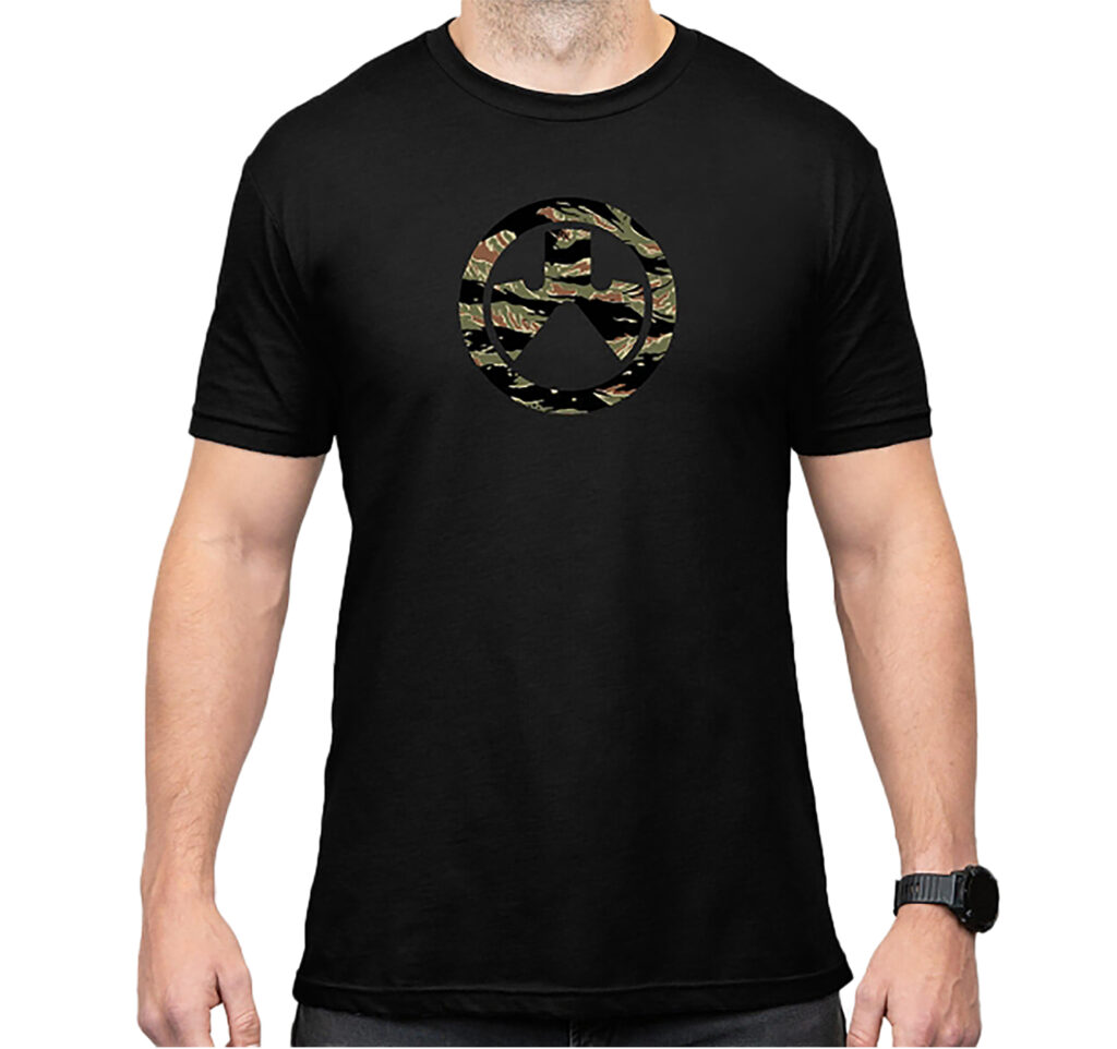 Magpul MAG1292-001-S Tiger Stripe Icon Black Cotton/Polyester Short Sleeve Small